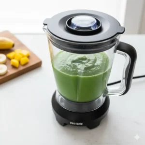 Blend the Base Secure the lid and Blend the spinach and water together until all chunks are gone. This should resemble smooth, bright green water. Blending the greens first ensures a completely smooth texture