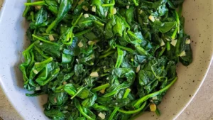 medium skillet over medium heat with a little olive oil or water.Prepare the Spinach