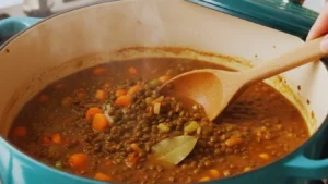 Cook: Cover the pot partially and let it simmer for 30-35