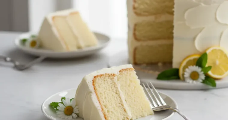 Vegan Lemon Cake With Lemon Cream Cheese Frosting