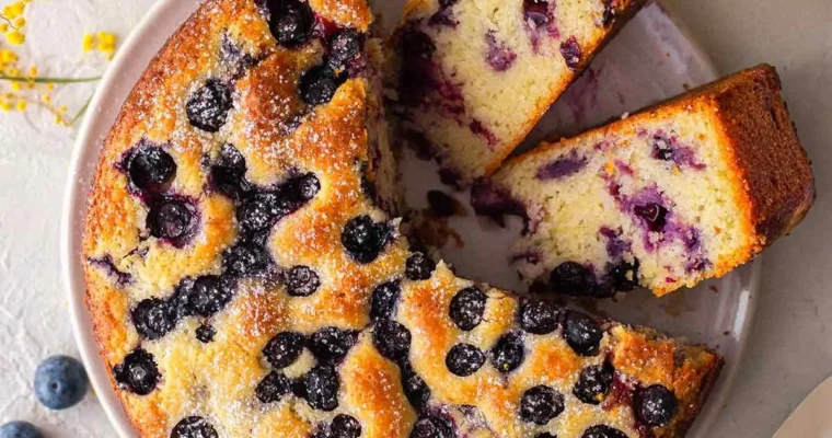 Vegan Lemon Blueberry Cake