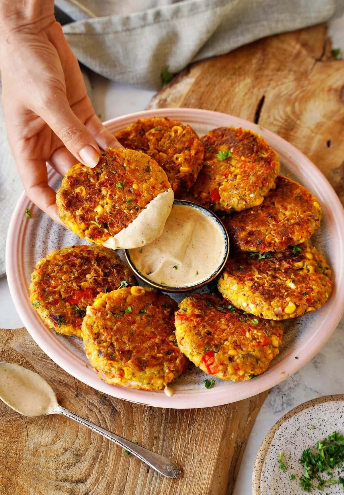 Vegetable Chickpea Fritters