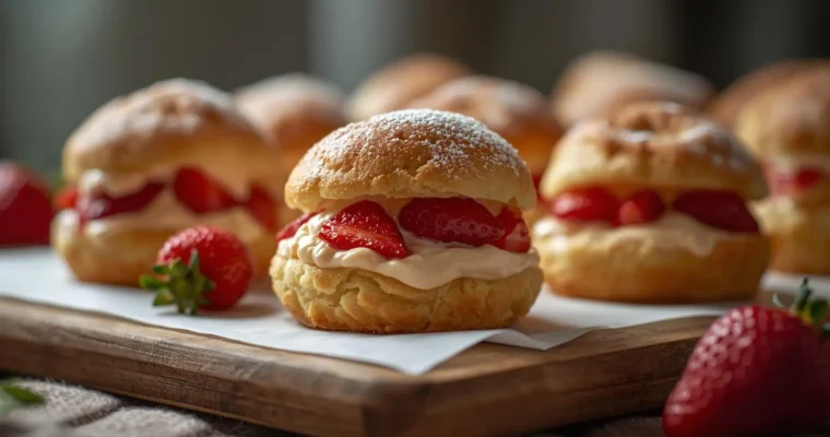 Strawberry Cream Puffs