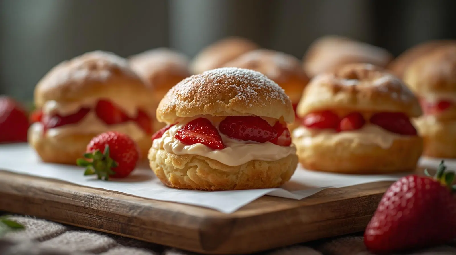 Strawberry Cream Puffs
