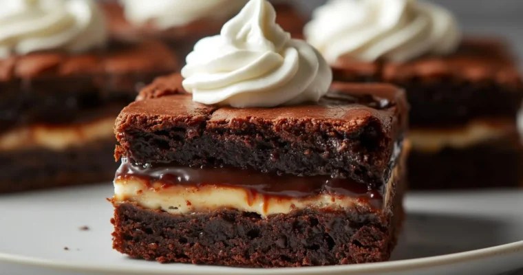 Vegan Fudgy Brownies with Coffee Dipped Ladyfingers and Egg-Free Mascarpone Cream