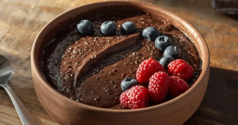 High Protein Chocolate Chia Seed Pudding