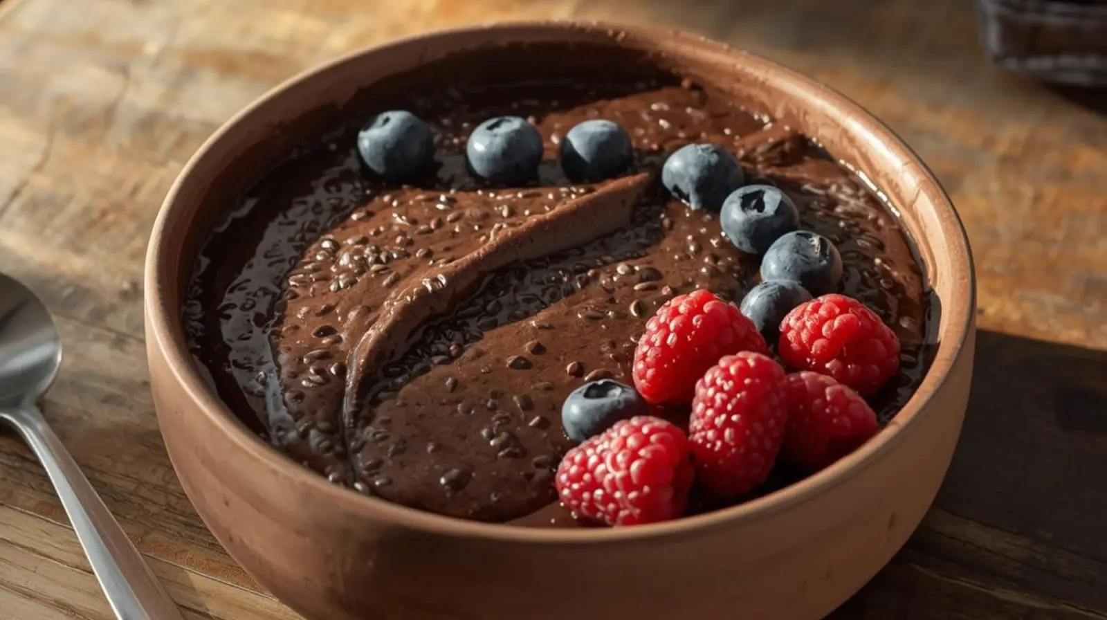 High Protein Chocolate Chia Seed Pudding